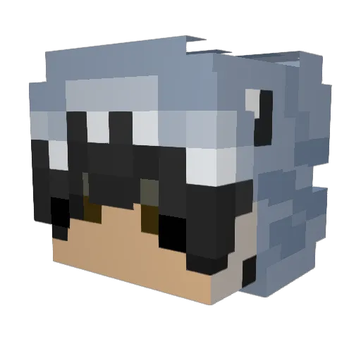 NiHaoMaow Minecraft avatar head, 3D render