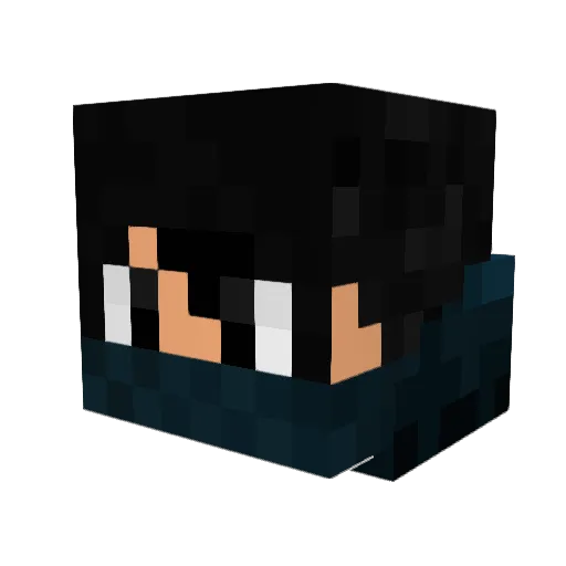 NiHong Minecraft avatar head, 3D render