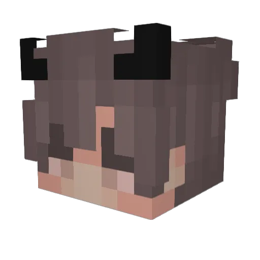 NiHoon2 Minecraft avatar head, 3D render