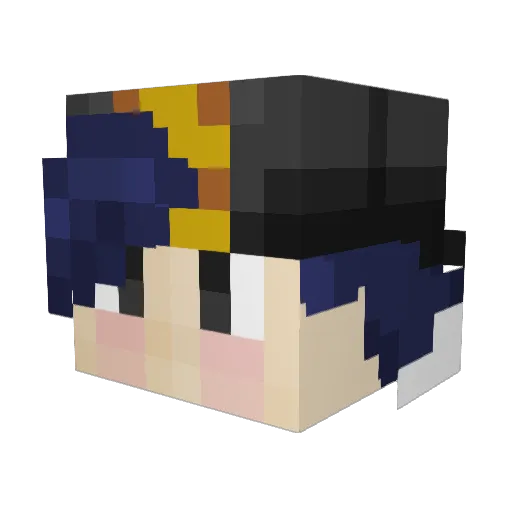 NiKe1025 Minecraft avatar head, 3D render
