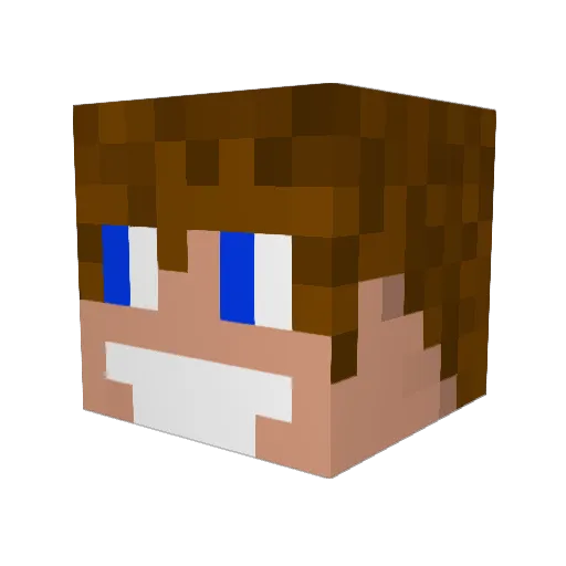 NiKii22 Minecraft avatar head, 3D render