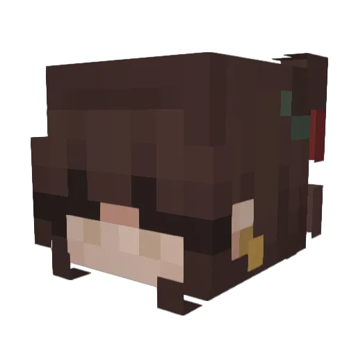 NiKoxoxo Minecraft avatar head, 3D render