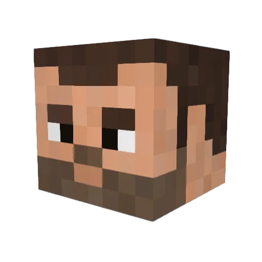 NiNore Minecraft avatar head, 3D render