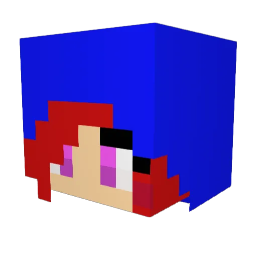 NiNymz_ Minecraft avatar head, 3D render