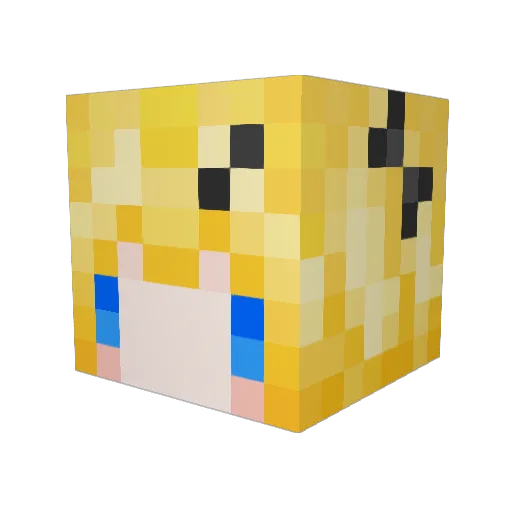 NiSHOU_01 Minecraft avatar head, 3D render