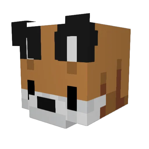 NiTevega Minecraft avatar head, 3D render