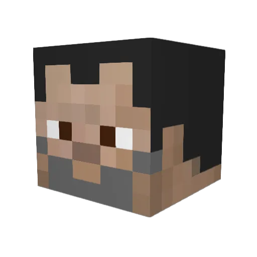 NiX_AAA Minecraft avatar head, 3D render