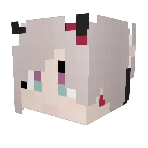 NiYeng Minecraft avatar head, 3D render