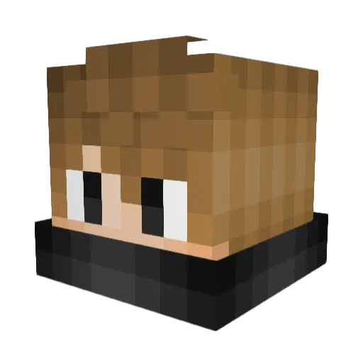 NiZola Minecraft avatar head, 3D render