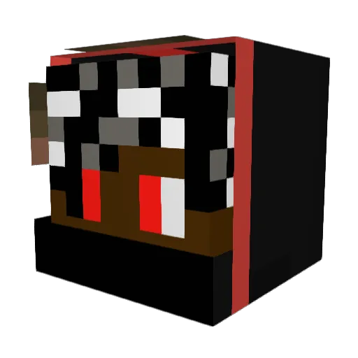 Ni_Xo Minecraft avatar head, 3D render