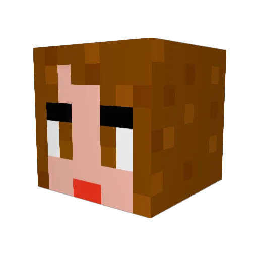 Ni_am_H Minecraft avatar head, 3D render