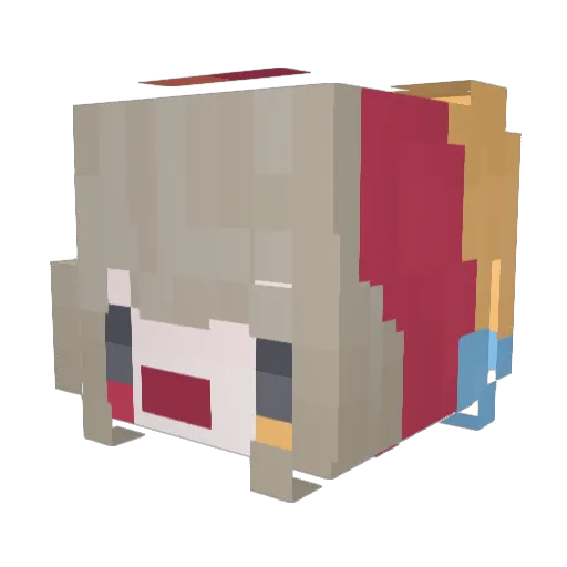 Ni_laun Minecraft avatar head, 3D render
