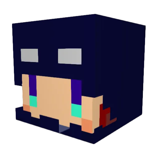 NiaCraf Minecraft avatar head, 3D render