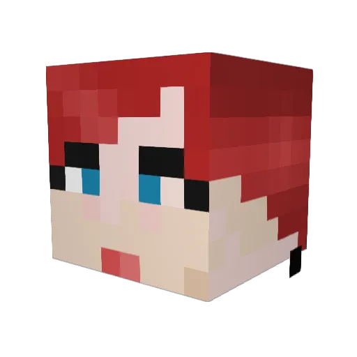 NiaRose Minecraft avatar head, 3D render
