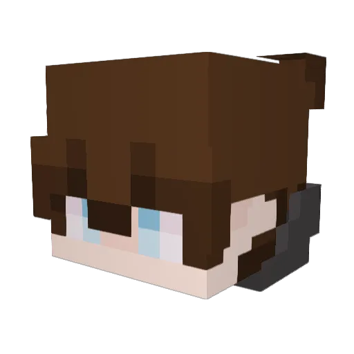 NiaTheTrashCan Minecraft avatar head, 3D render