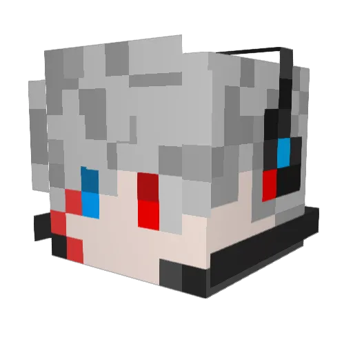 Niabar Minecraft avatar head, 3D render