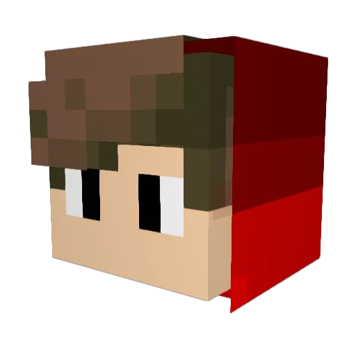 Niackk Minecraft avatar head, 3D render