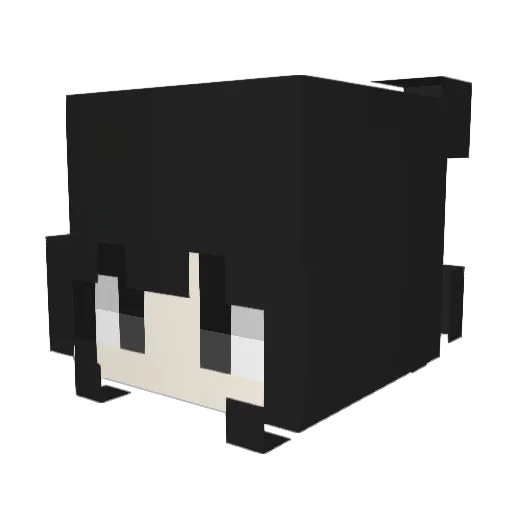Niactle Minecraft avatar head, 3D render