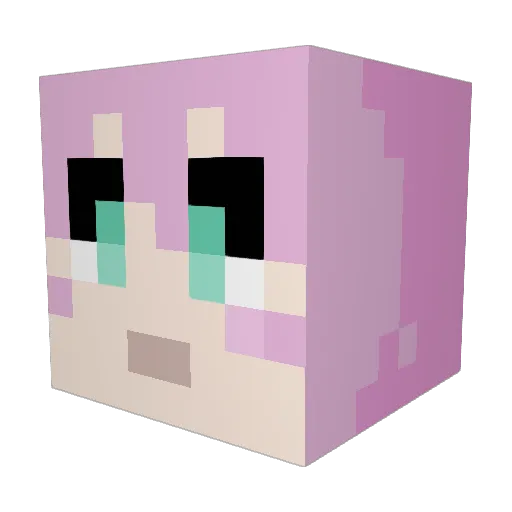 Niaeron Minecraft avatar head, 3D render