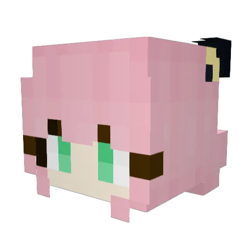 Niafy Minecraft avatar head, 3D render