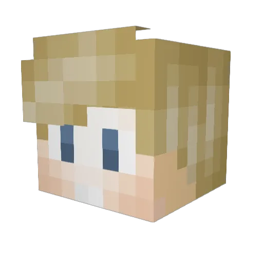 NiagaraSmith Minecraft avatar head, 3D render