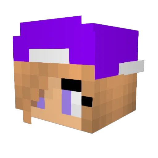 Niah23 Minecraft avatar head, 3D render