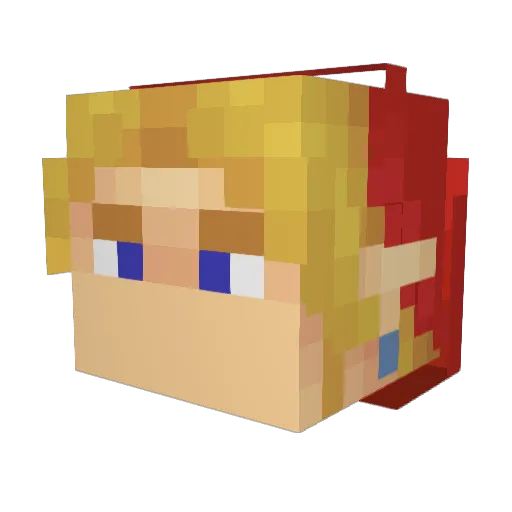 NiallRedmane Minecraft avatar head, 3D render