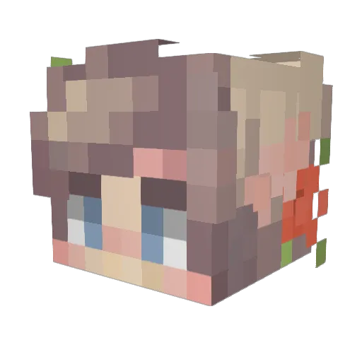 Niallina Minecraft avatar head, 3D render