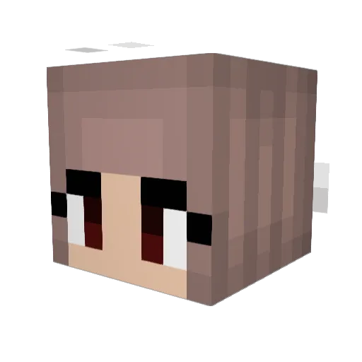 Niamhhy Minecraft avatar head, 3D render
