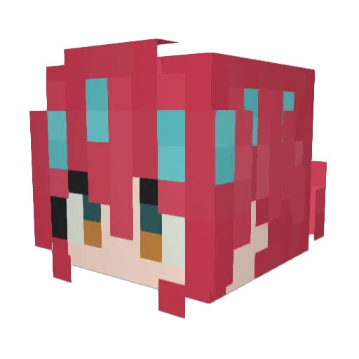 NianCaikoko Minecraft avatar head, 3D render