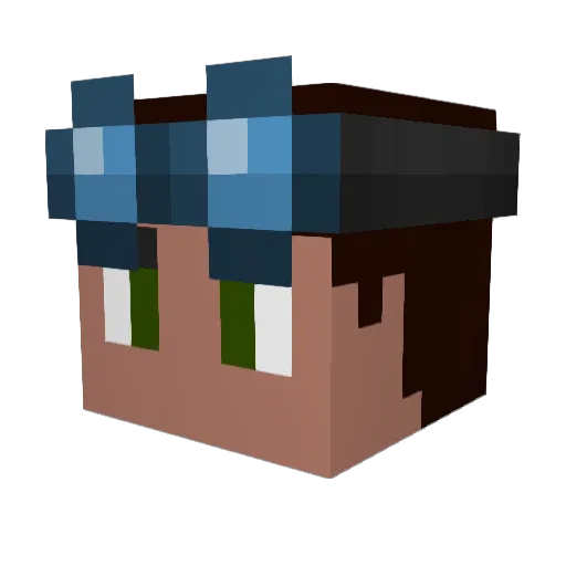 Niaoth Minecraft avatar head, 3D render