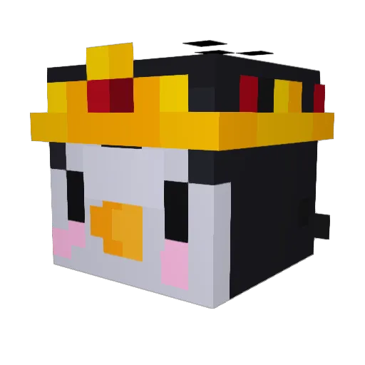Nibbles07 Minecraft avatar head, 3D render
