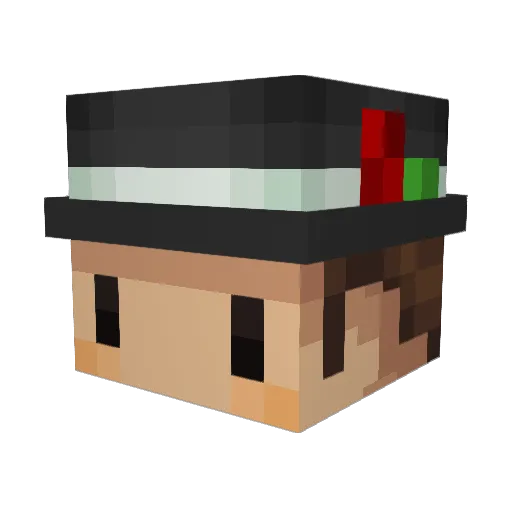 Nibero Minecraft avatar head, 3D render