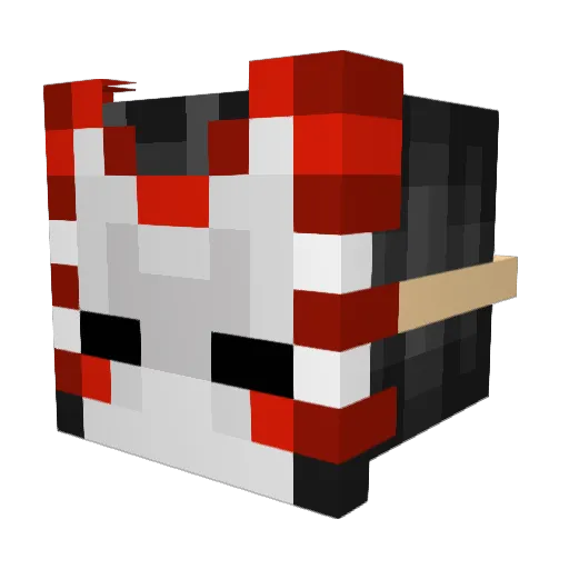 Nibi_tan Minecraft avatar head, 3D render