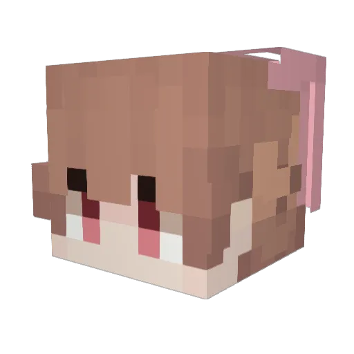 Niblacraft Minecraft avatar head, 3D render