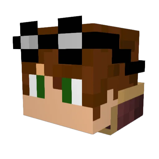 Niboris Minecraft avatar head, 3D render