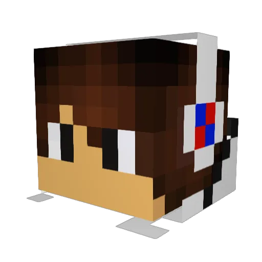 Niborized Minecraft avatar head, 3D render