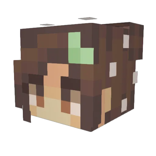 Nic0leX Minecraft avatar head, 3D render