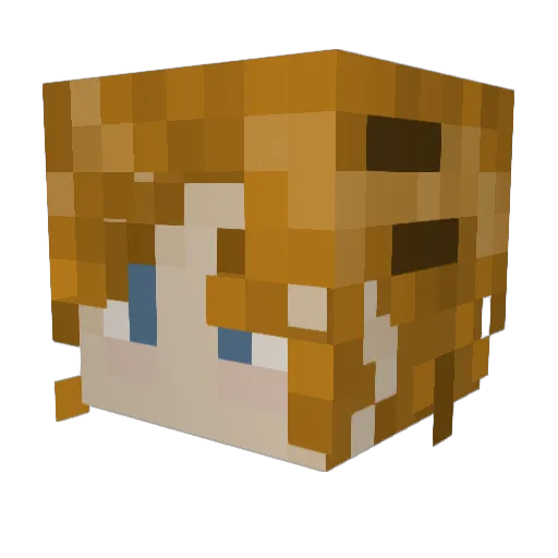 Nic0lin0_ Minecraft avatar head, 3D render