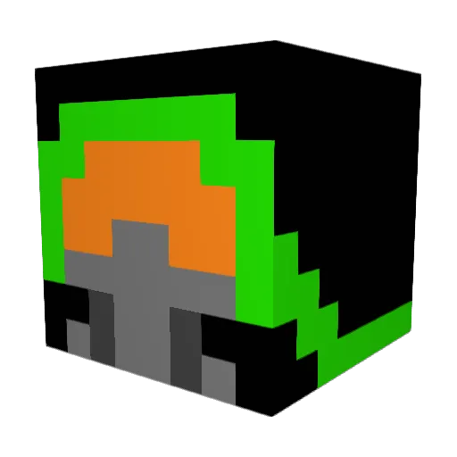 NicHolthaus Minecraft avatar head, 3D render