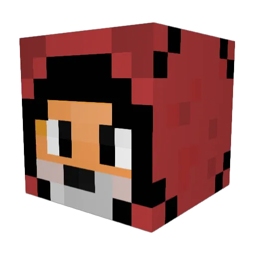 NicNotScared Minecraft avatar head, 3D render