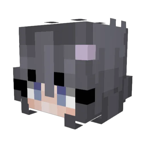 NicShady Minecraft avatar head, 3D render