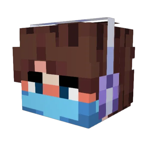 NicX_X Minecraft avatar head, 3D render