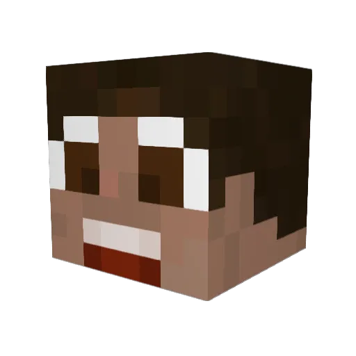 Nic_Hubi Minecraft avatar head, 3D render