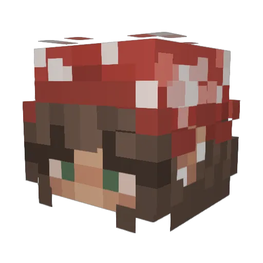 Nicalaschka Minecraft avatar head, 3D render