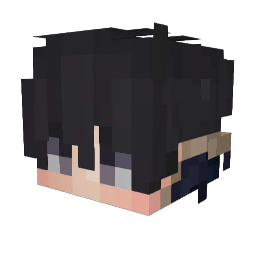 Nicaoh Minecraft avatar head, 3D render