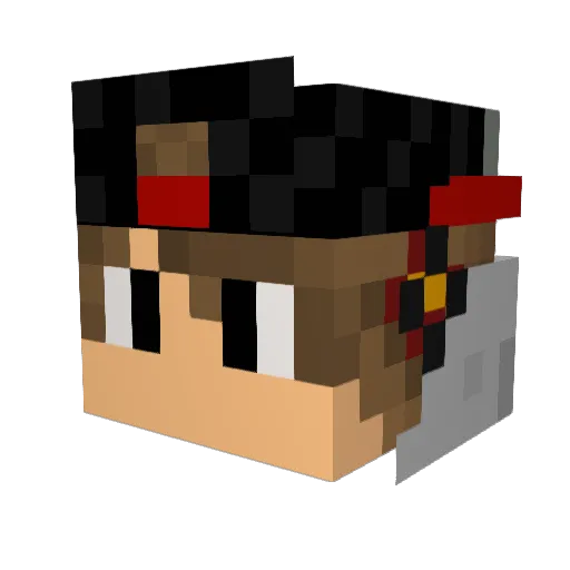 Nicasso_ Minecraft avatar head, 3D render