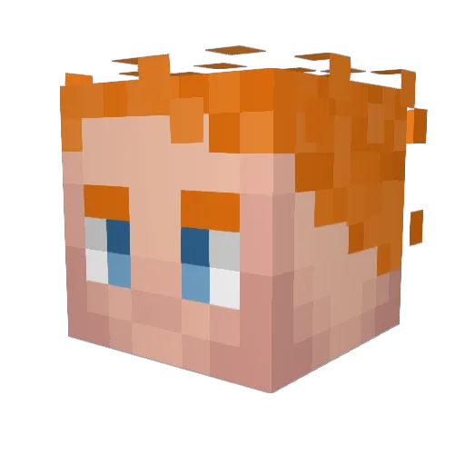 Nicceu Minecraft avatar head, 3D render
