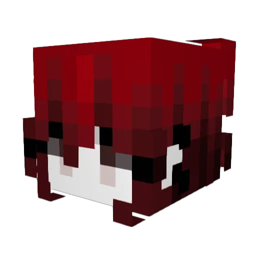 Niccleek Minecraft avatar head, 3D render