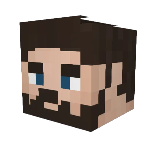 Nicds Minecraft avatar head, 3D render
